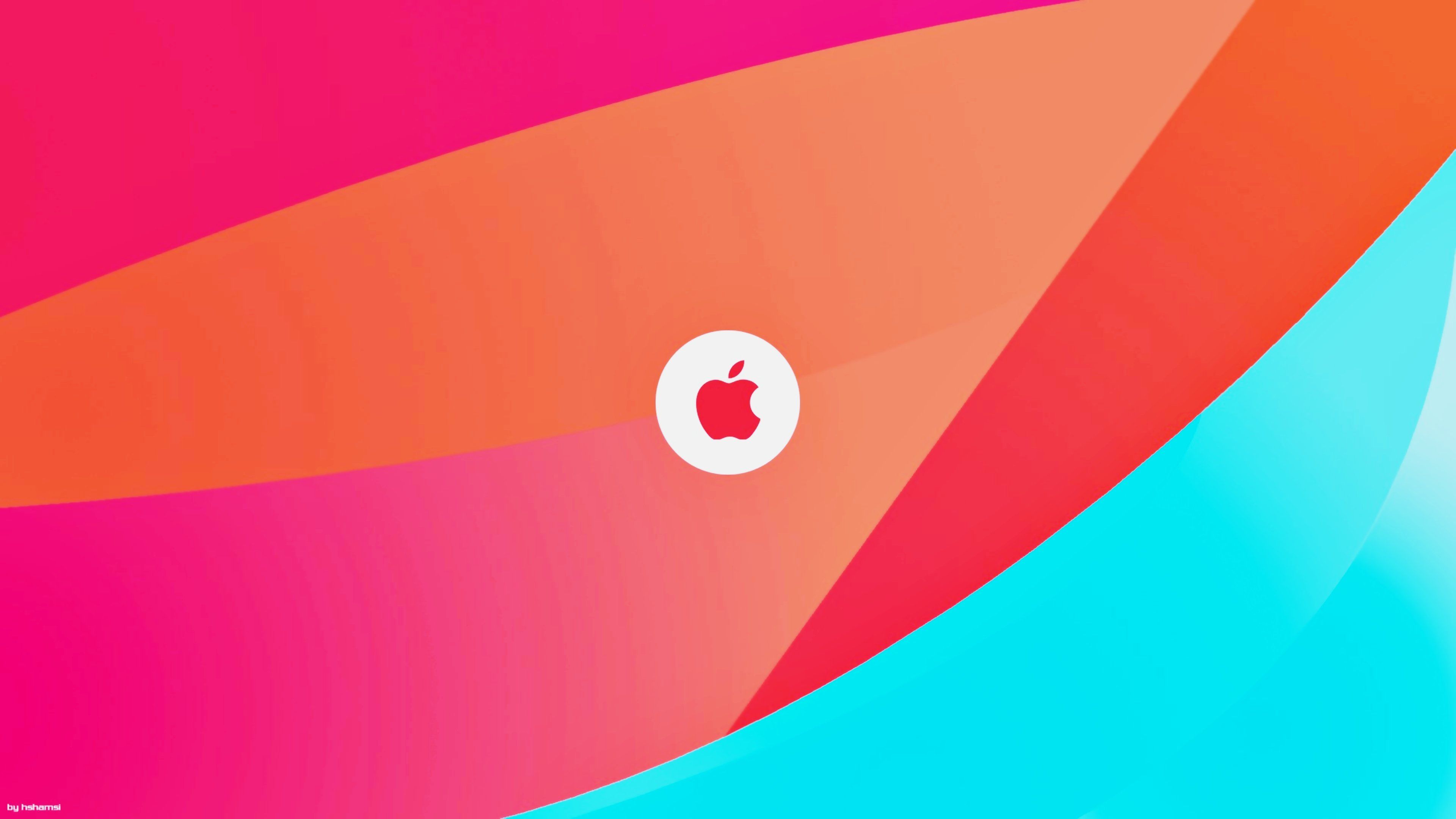 3840x2160 Wallpaper Apple, Macbook, Red, Orange, Pink, Background Free Image