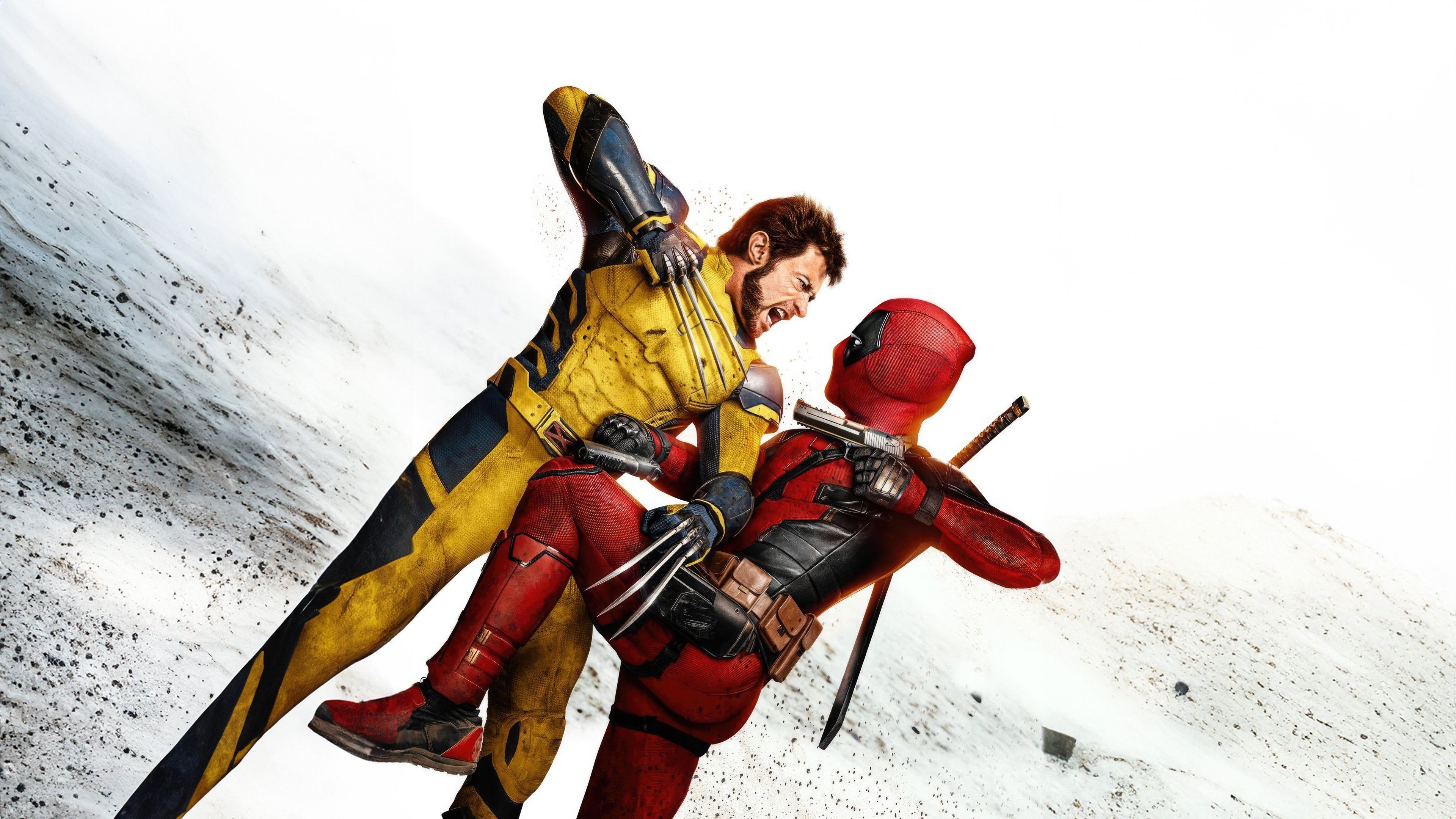 3840x2160 Deadpool vs Wolverine Background Wallpaper