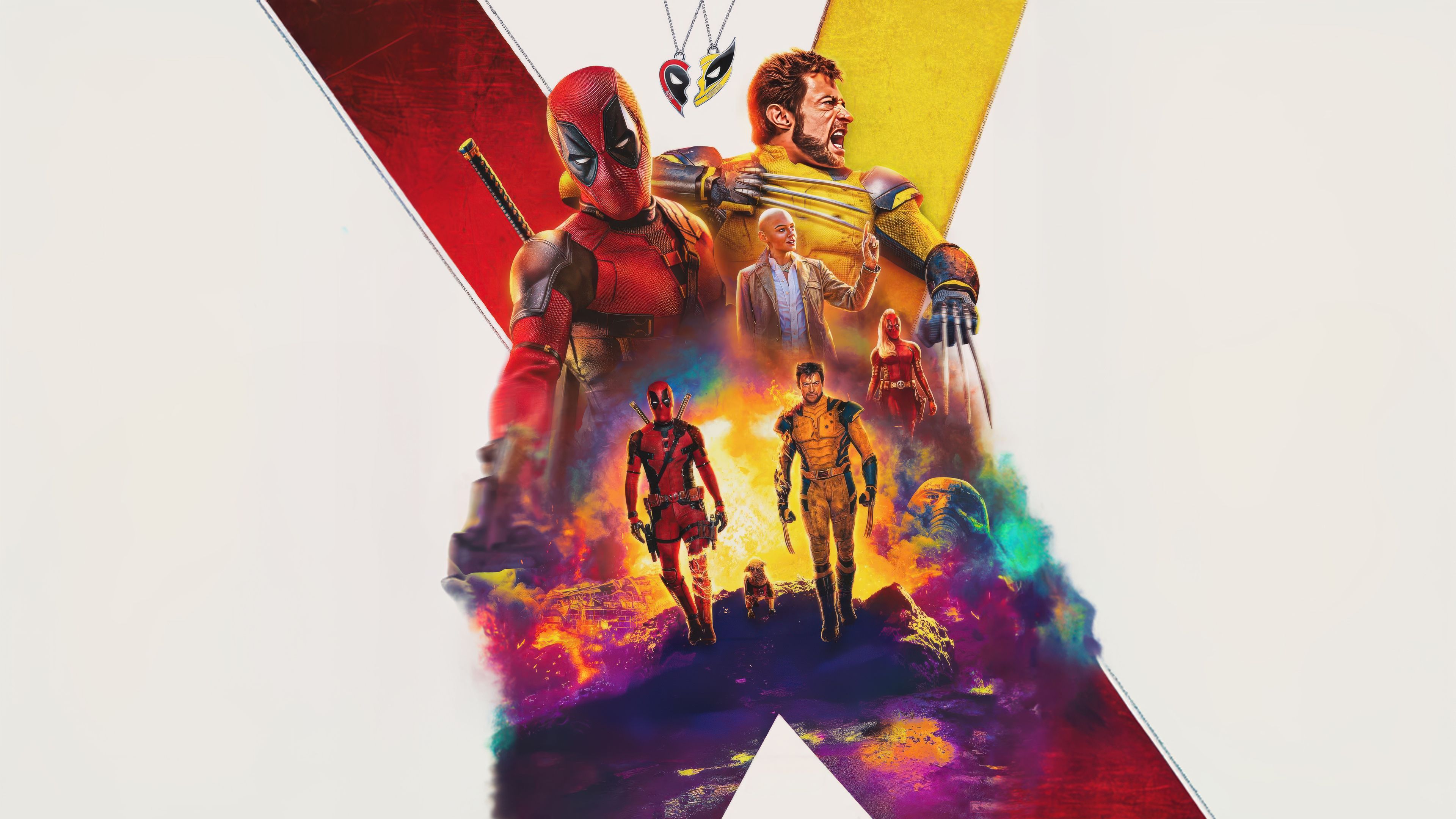 3840x2160 Epic Duo: Deadpool & Wolverine 8K Ultra HD Wallpaperx4320