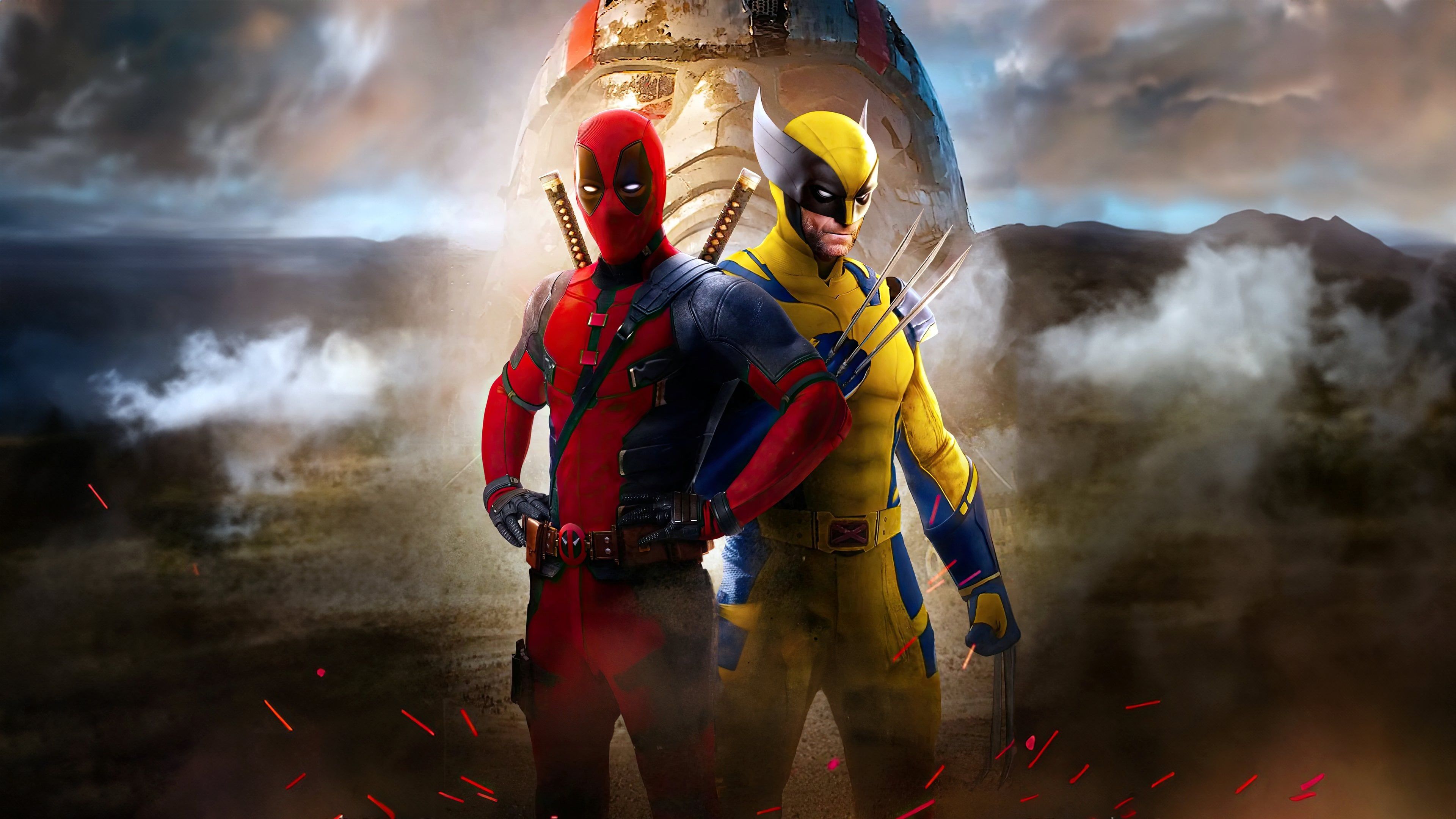 3840x2160 Deadpool and Wolverine Wallpaper 4K for Desktop