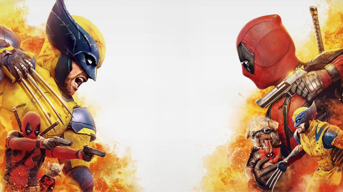 1200x675 Bluray Exclusive Textless Wallpaper of Deadpool And Wolverine 5k 4K Textless