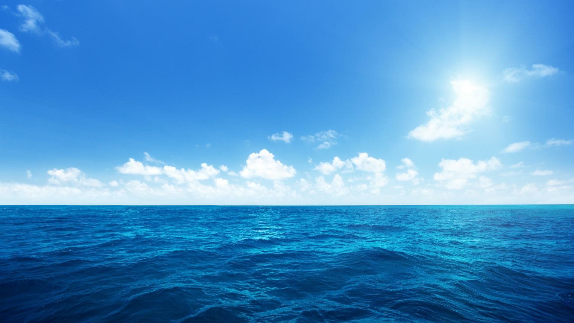 1920x1080 Download Horizon Sky Blue Nature Ocean HD Wallpaperx1080