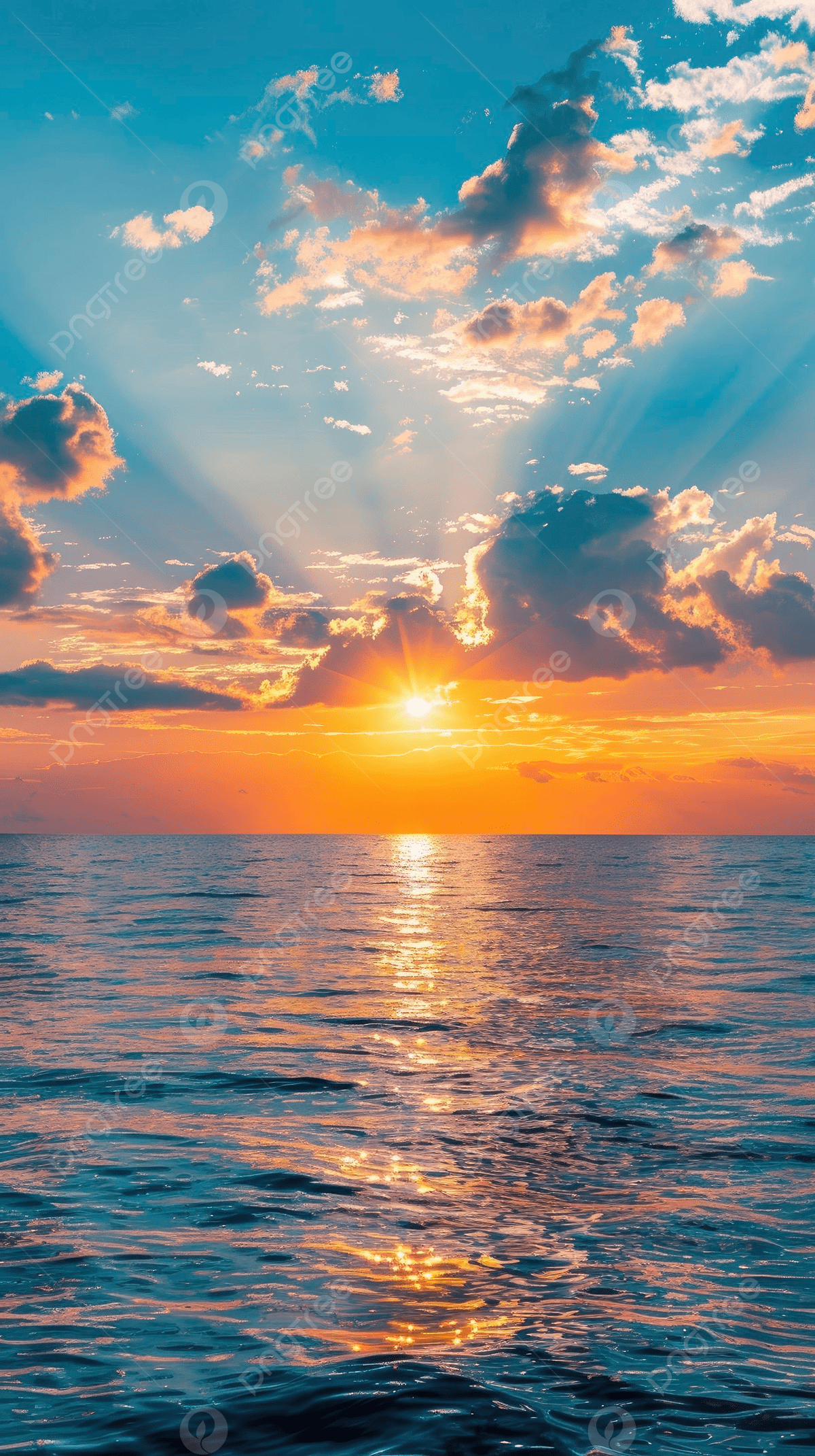 1200x2141 Horizon At Sunset Ocean Beauty Calm Waters Scenic Glow Background Wallpaper Image For Free Download