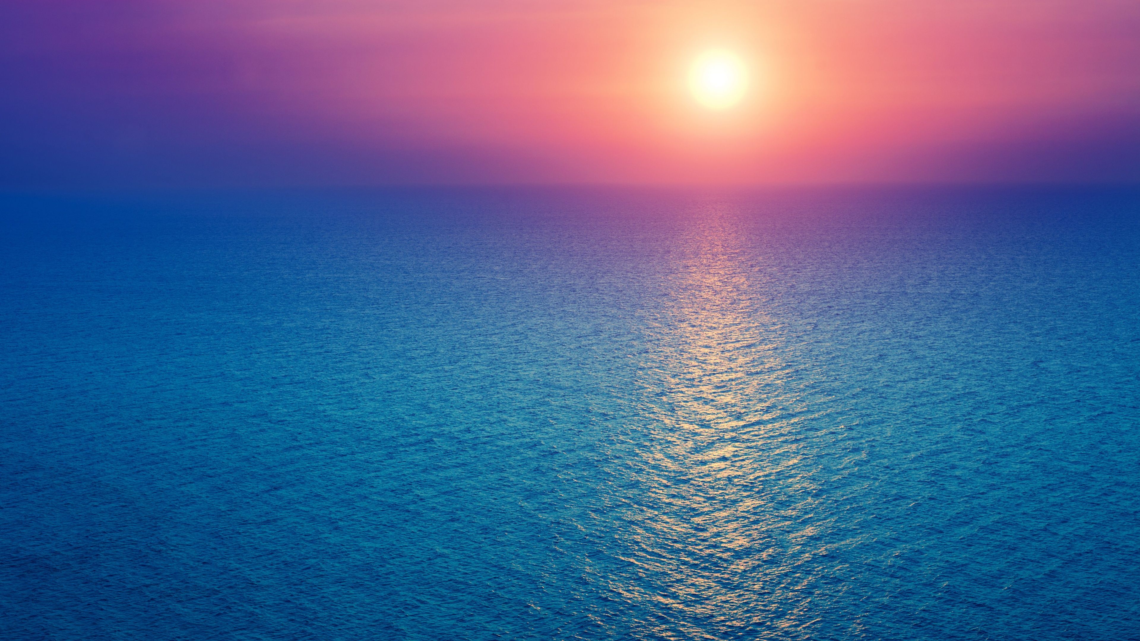 3840x2160 Sunrise Wallpaper 4K, Seascape, Horizon, Ocean
