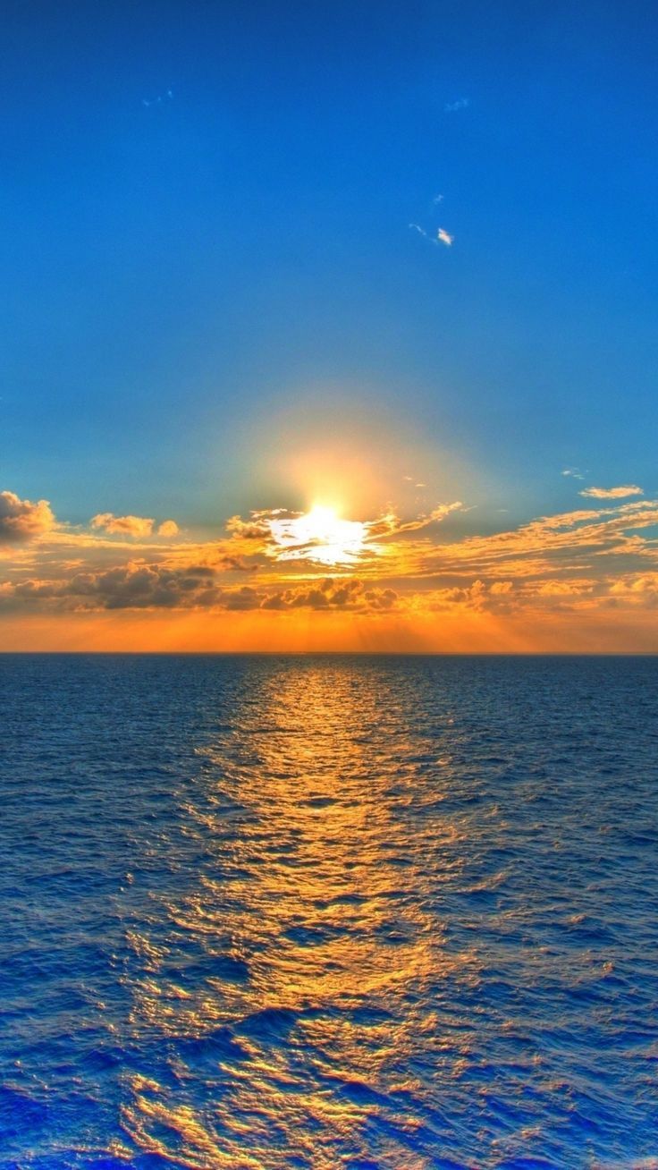 736x1308 Download wallpaper 1080x1920 sky, sun, sea, path, reflection, clouds, ripples, horizon, line samsung galaxy s s note, sony xperia z, z z z htc one, lenovo vibe HD background