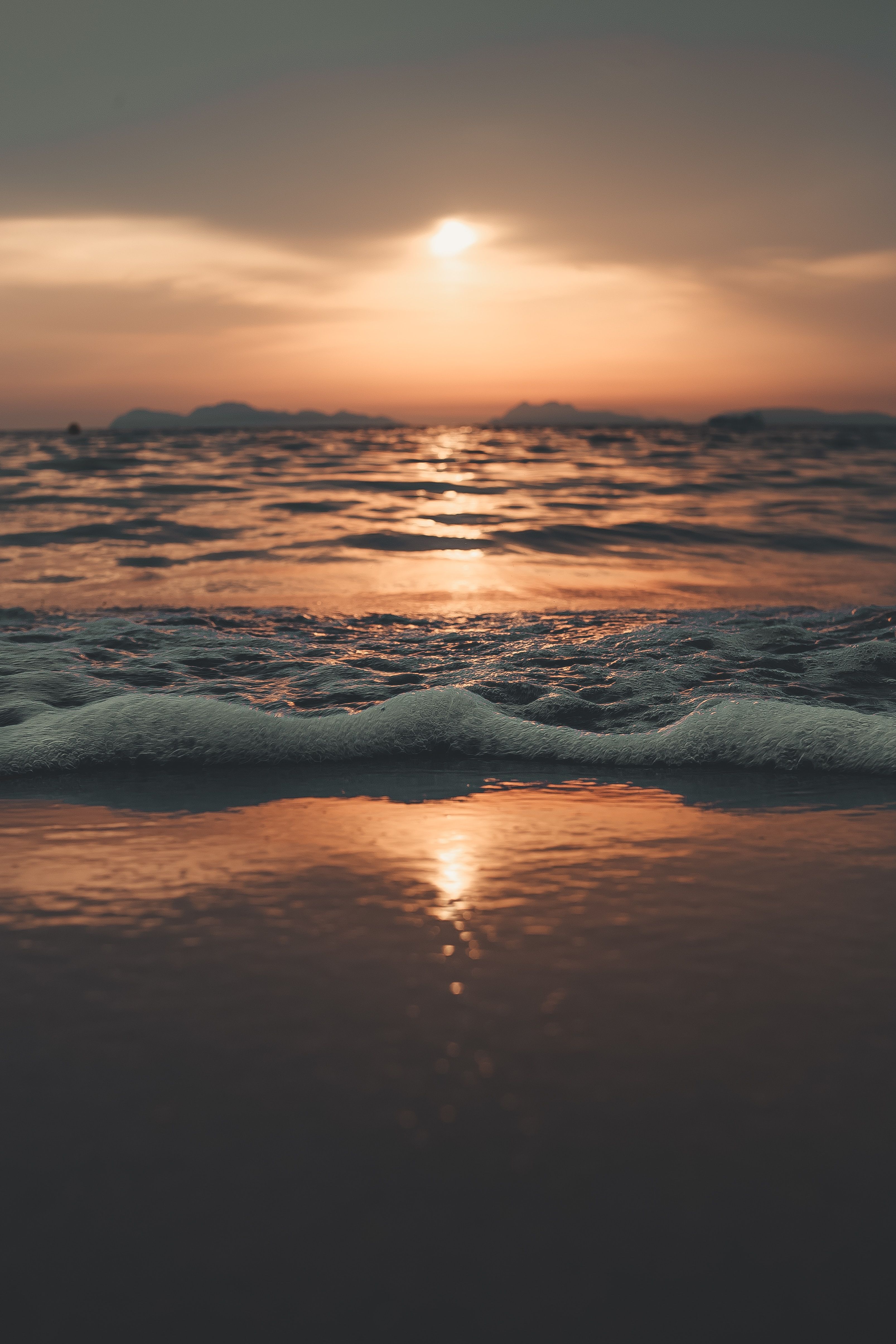 3213x4819 Wallpaper Horizon, Sea, Water, Sunset, Sunrise, Background Free Image