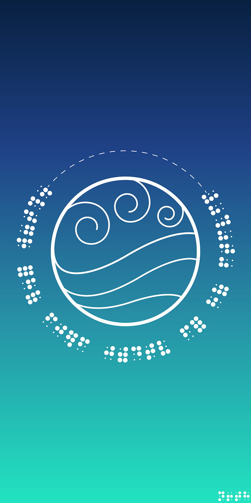 800x1600 AGUA, avatar, water, blue, blue, circle, circulo, HD phone wallpaper