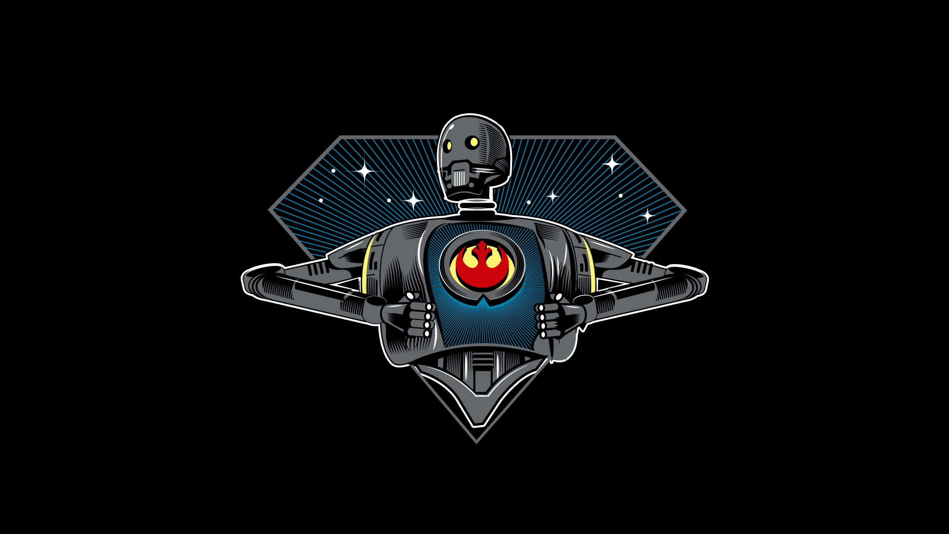 1920x1080 Gray And Blue Robot Digital Wallpaper, K 2SO, Star Wars, Robot, Rebel Alliance HD Wallpaper
