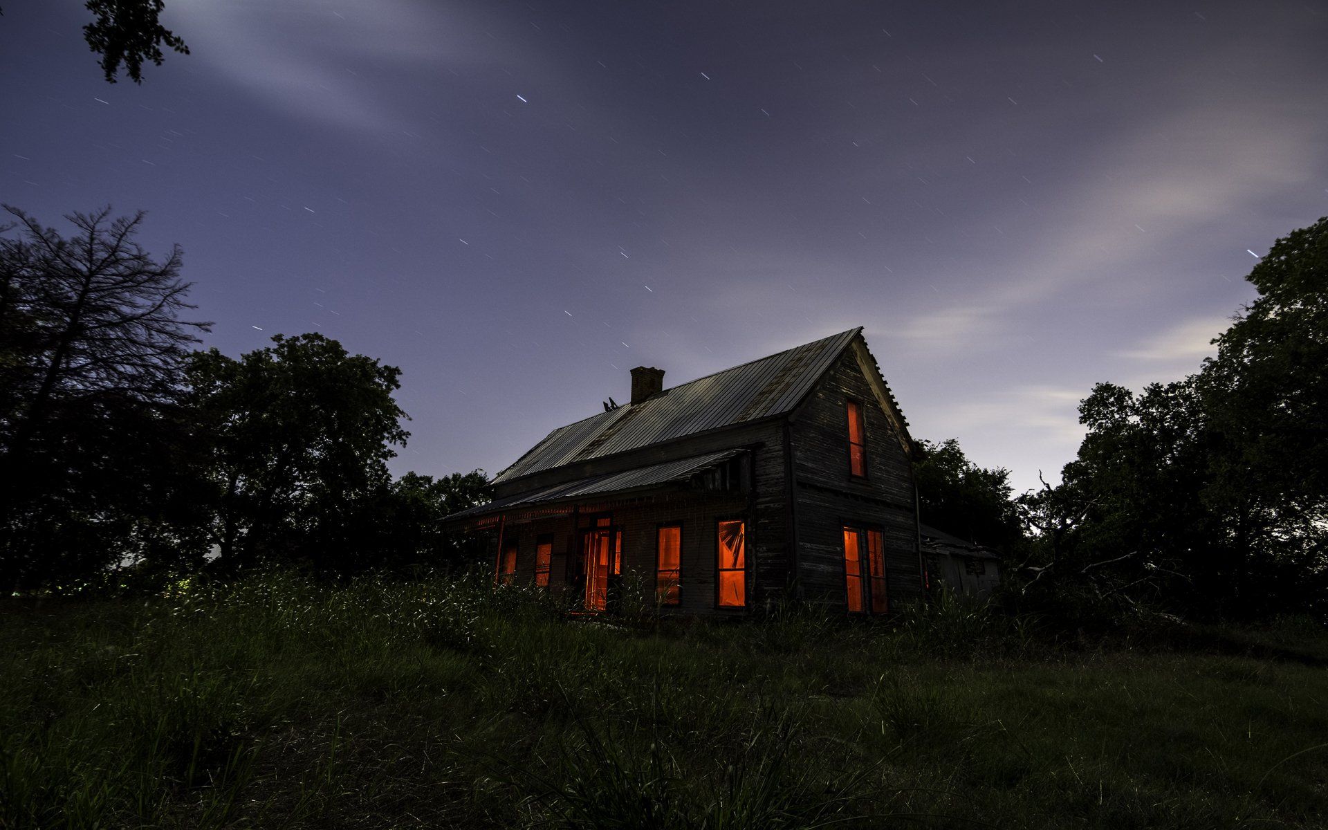 1920x1200 Download Night Light Man Made House HD Wallpaperx1600