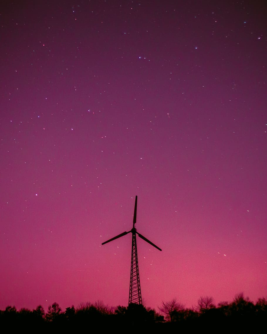 910x1138 windmill, starry sky, alternative energy, backlit, energy, wallpaper, HD wallpaper, iphone wallpaper