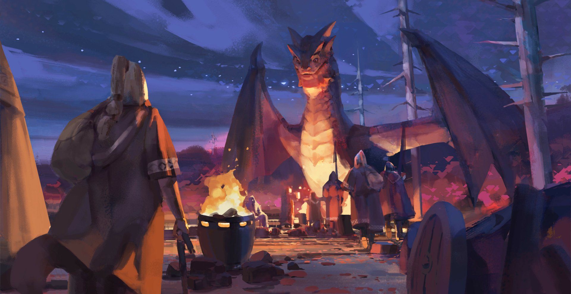 1920x990 Download Fantasy Dragon HD Wallpaper
