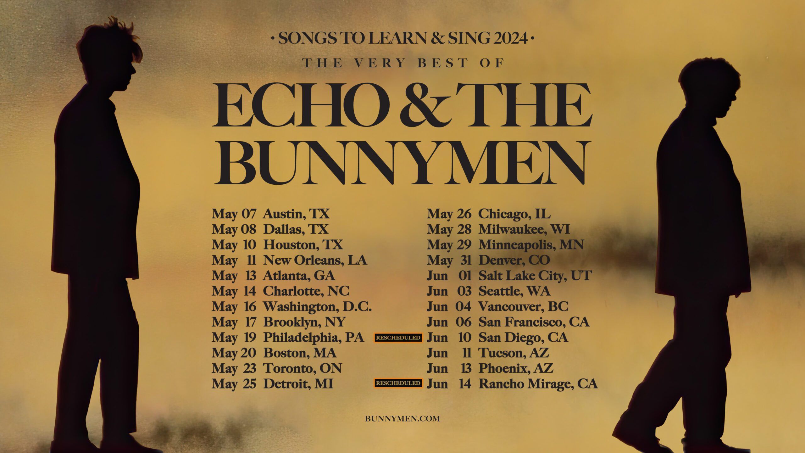 2560x1440 Echo & The Bunnymen N American 2024 Tour. Echo & The Bunnymen