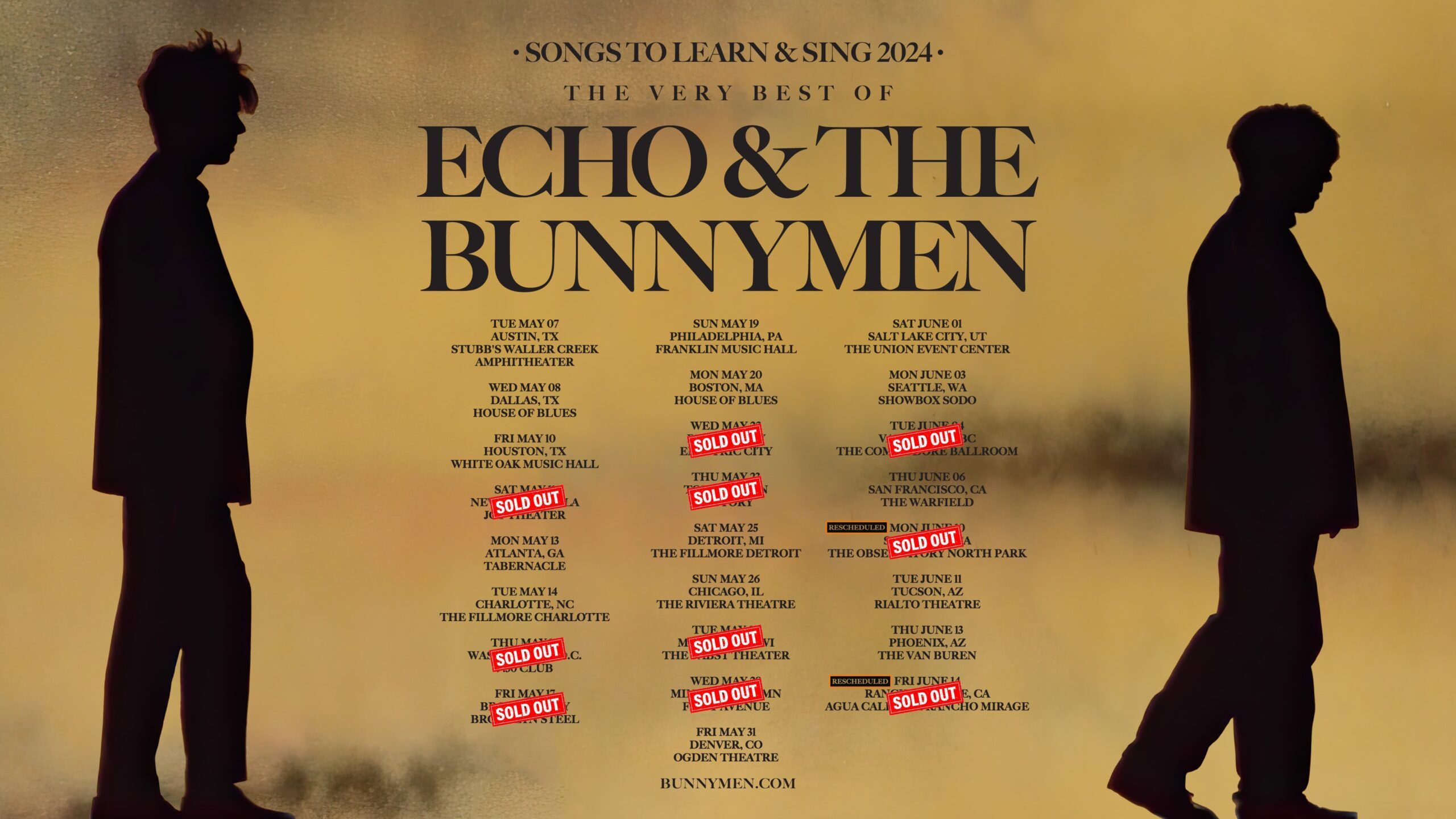 2560x1440 Echo & The Bunnymen SOLD OUT 2024 North American Tour