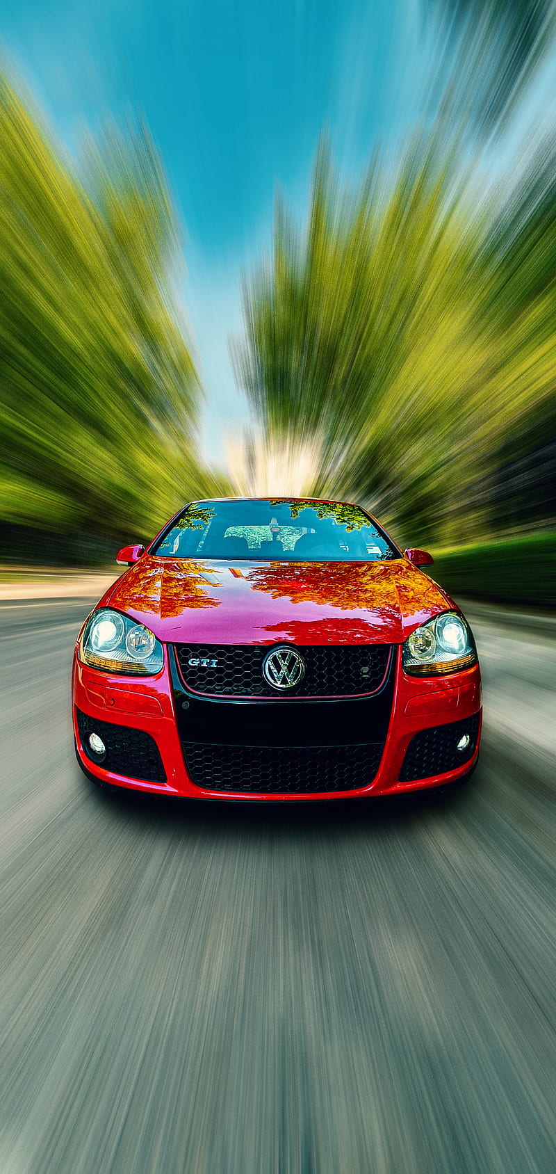 800x1688 Vw Golf gti, autumn, car, golf, gri, gti, vw, HD phone wallpaper