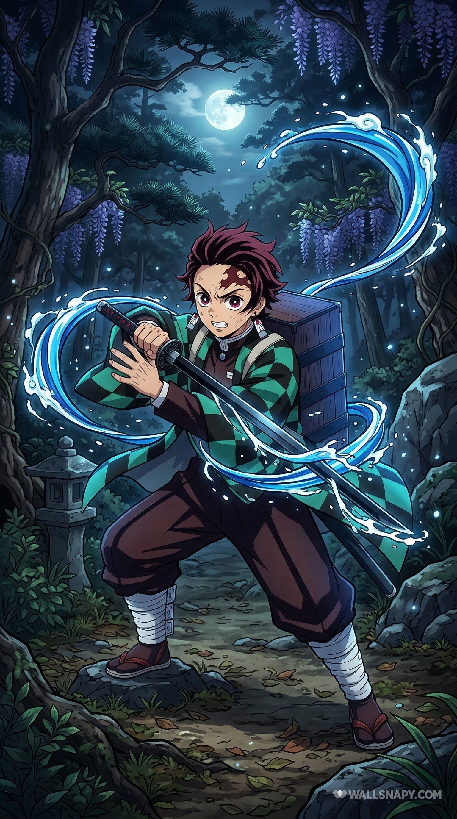 1536x2752 Tanjiro demon slayer anime 4k wallpaper