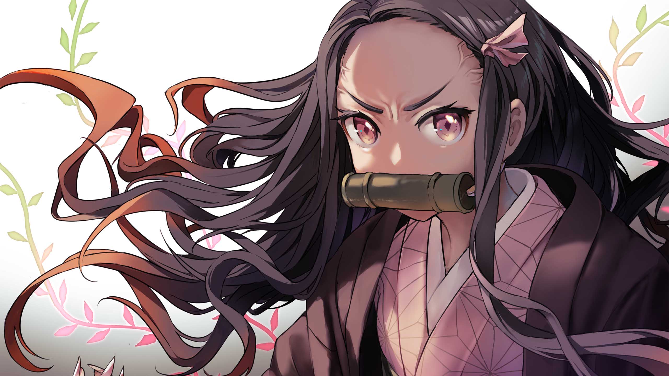 2560x1440 Nezuko Kamado HD Demon Slayer Kimetsu no Yaiba Wallpaper