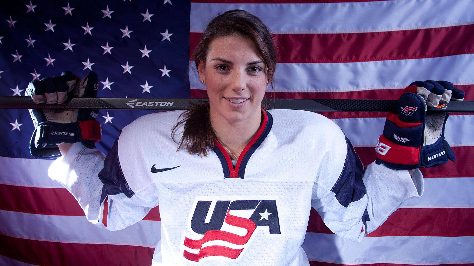 1920x1080 Download Hilary Knight in Team USA Hockey Uniform Wallpaper