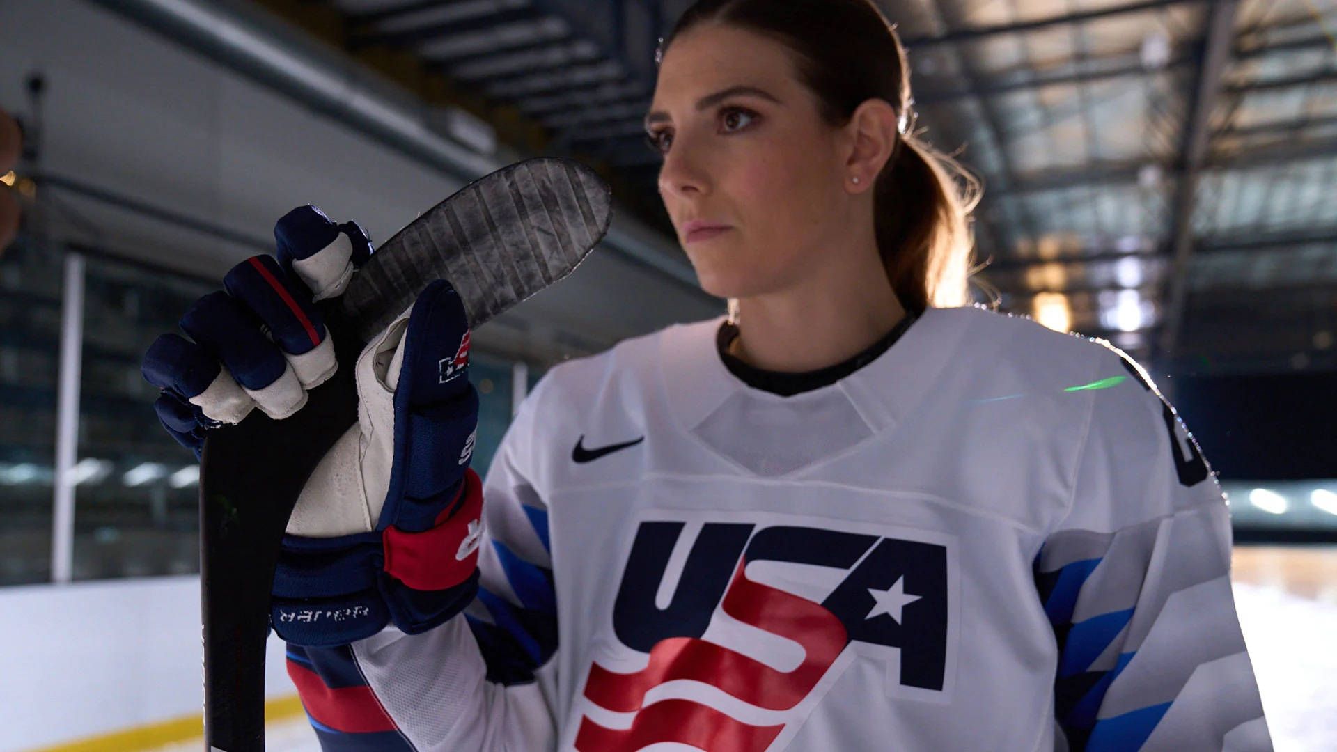 1920x1080 Download Powerful and Passionate, USA's Alternate Captain Hilary Knight in Action Wallpaper