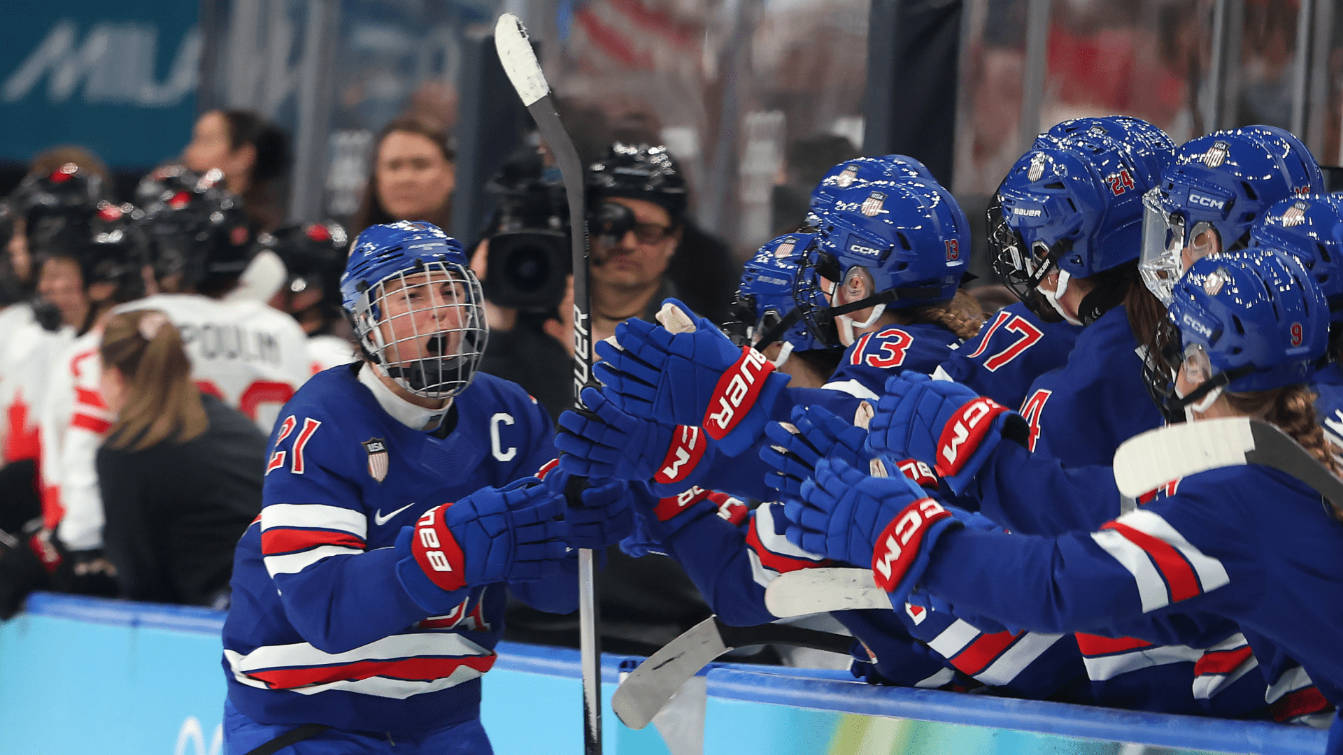 1920x1080 Winter Olympics: Hilary Knight breaks U.S. women's hockey scoring record vs. Canada