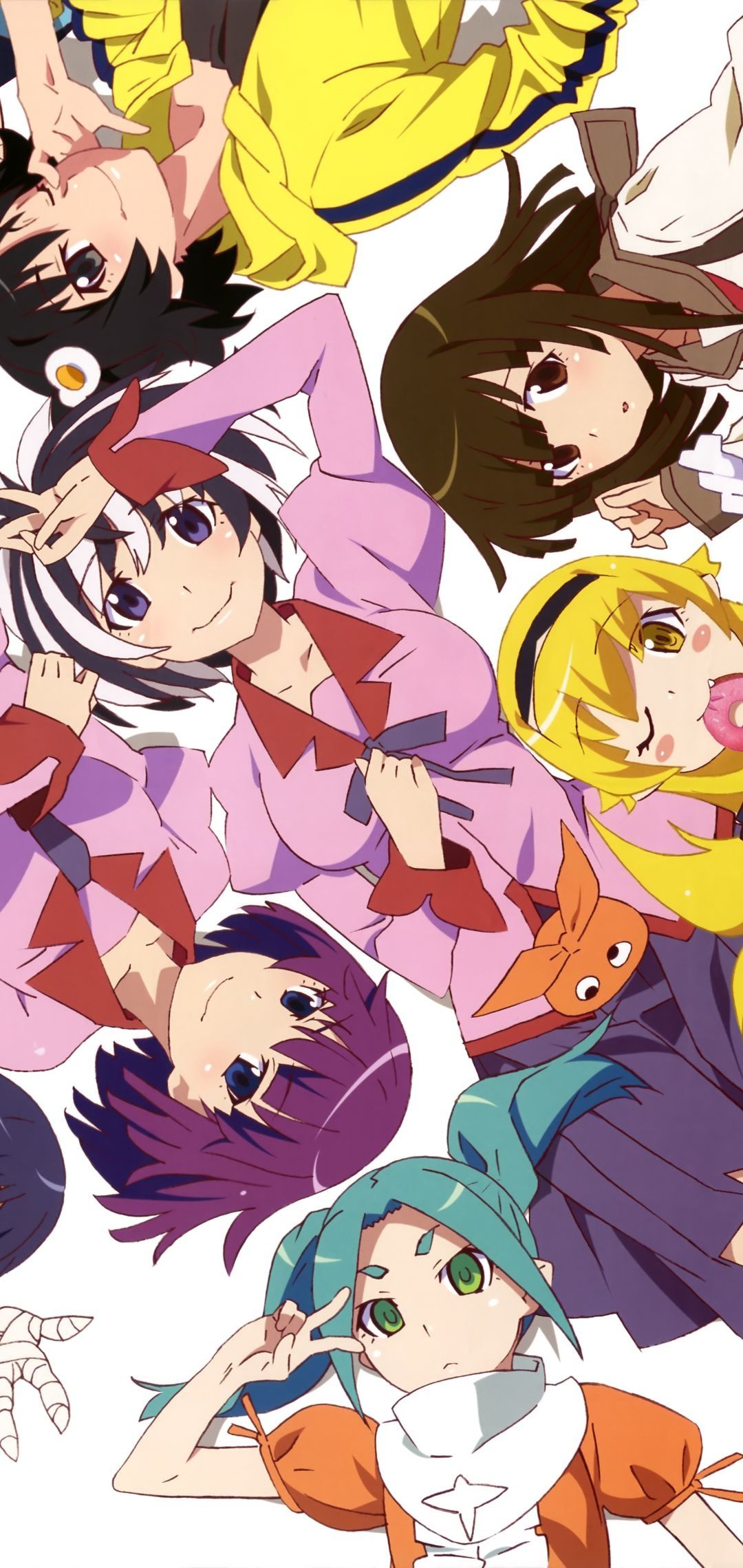 1080x2280 Monogatari Wallpaper