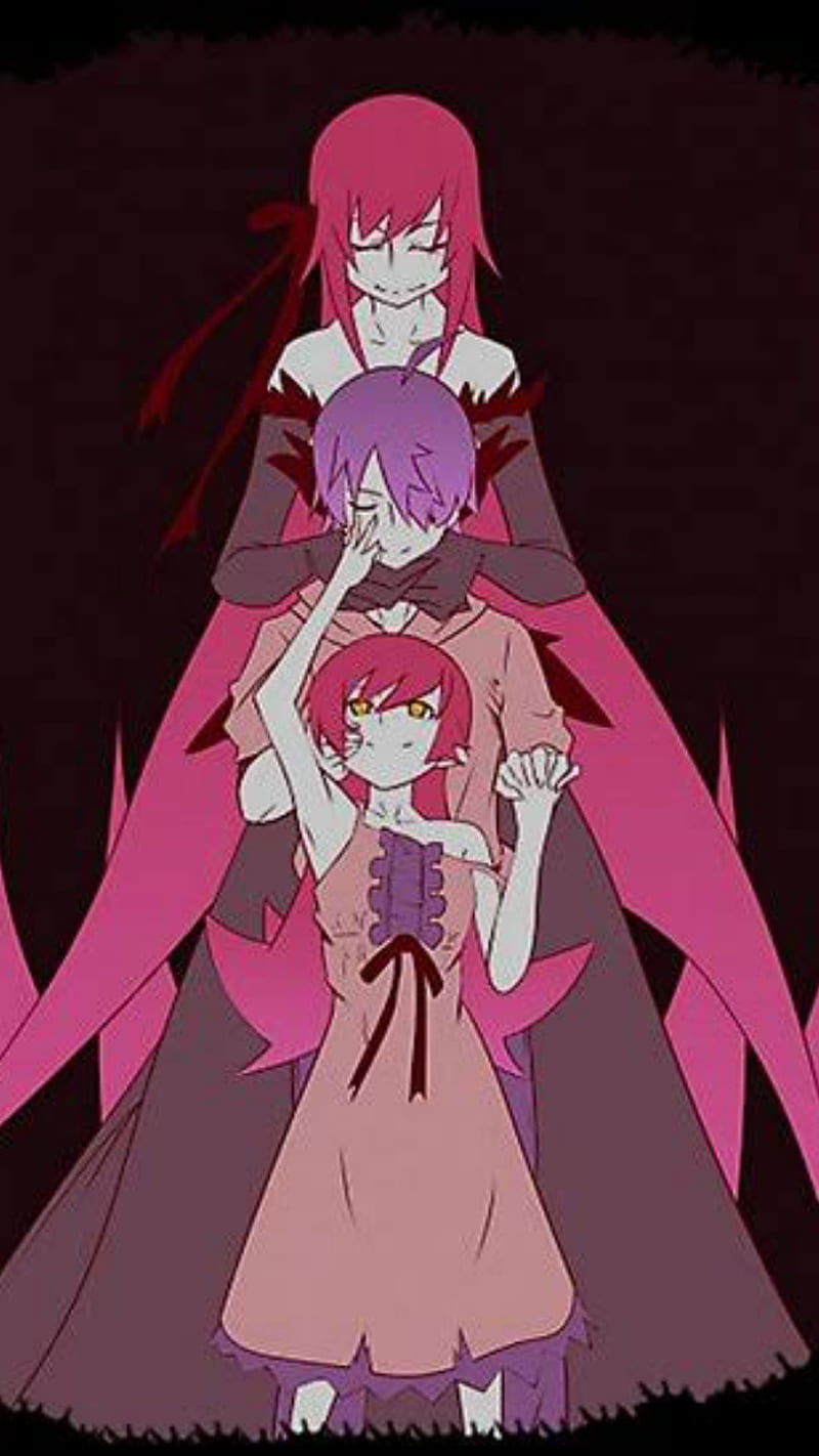 800x1422 Araragi and shinobu, monogatari, anime, HD phone wallpaper
