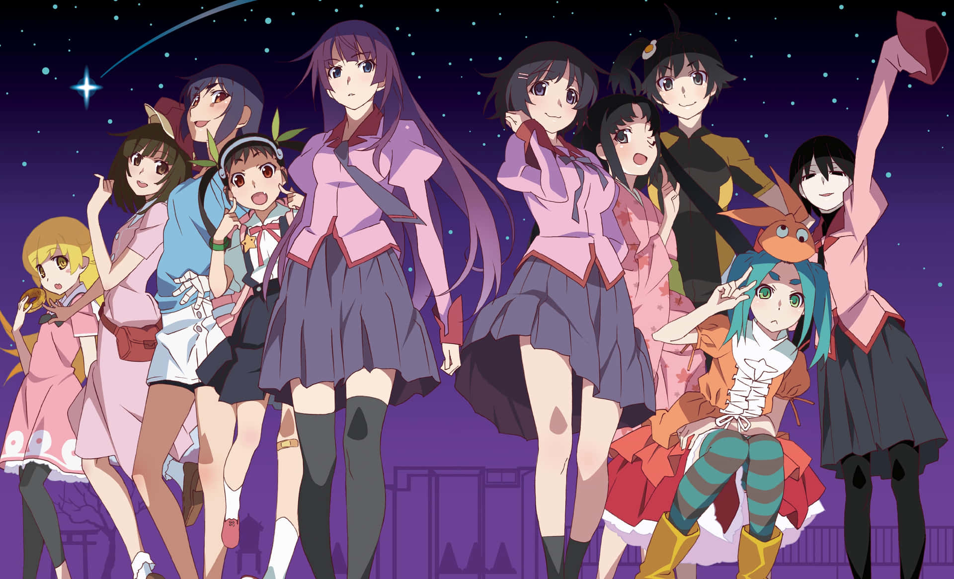 1920x1165 Monogatari Background