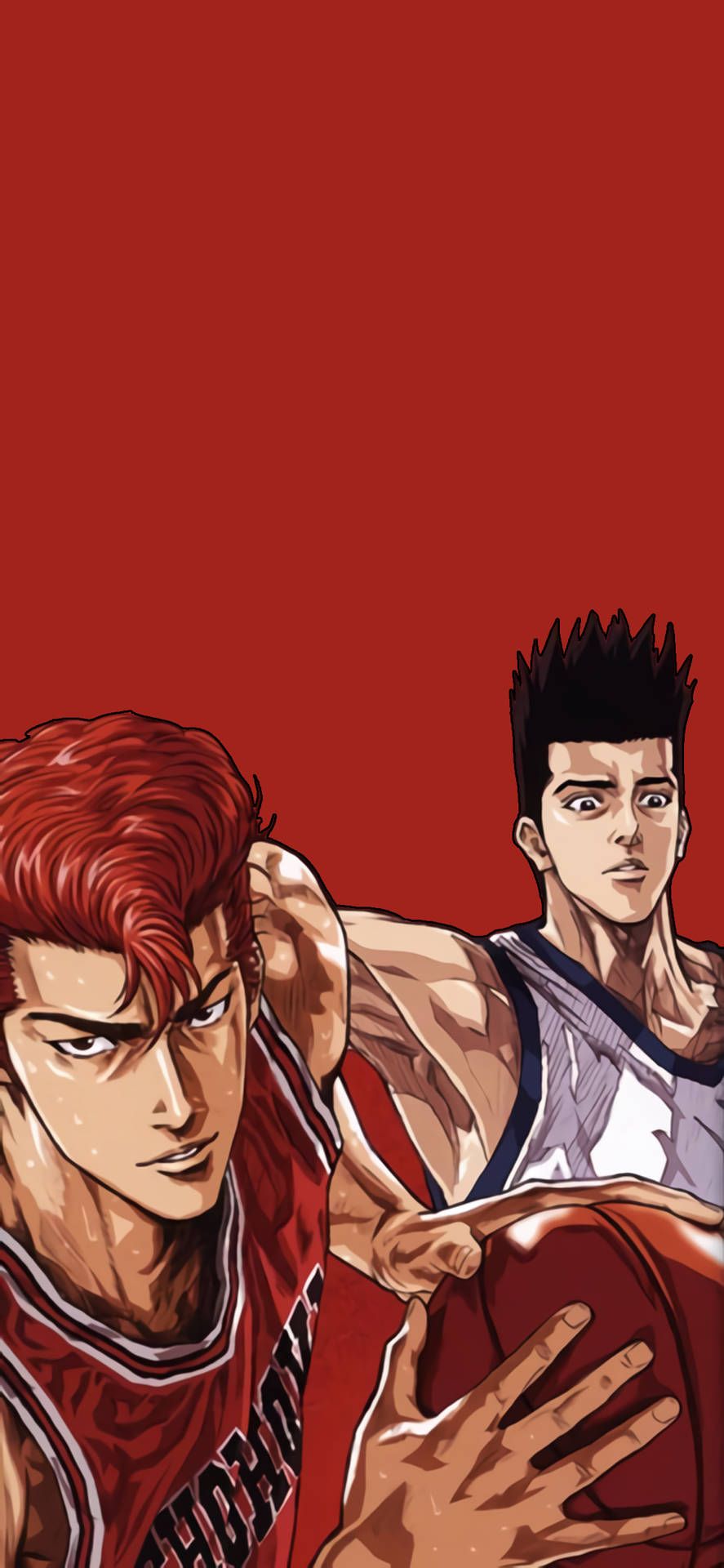 887x1920 Download Slam Dunk Sakuragi And Sendoh Wallpaper