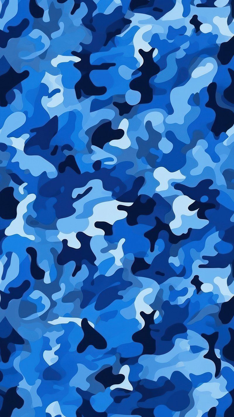 800x1427 Camouflage Pattern Blue Image Wallpaper