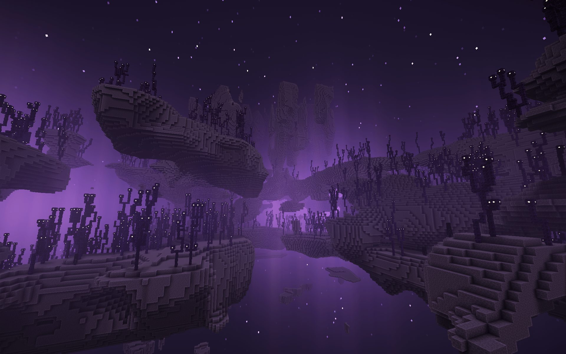 1920x1200 I think the End dimension should have some stars in the sky and aurora borealis in vibrant visuals⤵️ What do you think?
