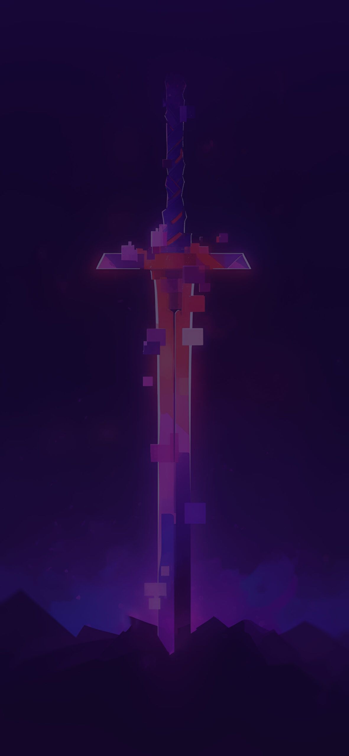 1181x2560 Minecraft Epic Sword Art Wallpaper Aesthetic Wallpaper