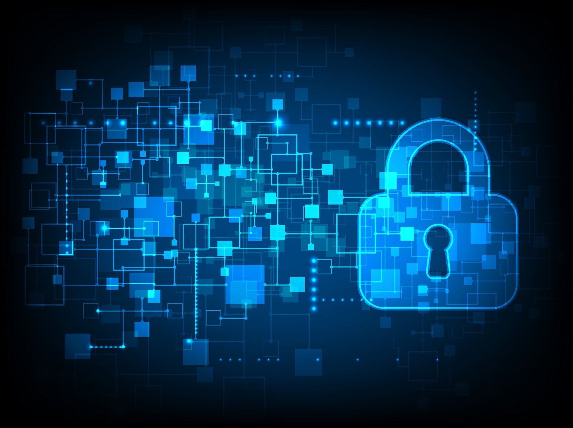 1920x1433 Download Lock Blue Technology Artistic HD Wallpaperx1931