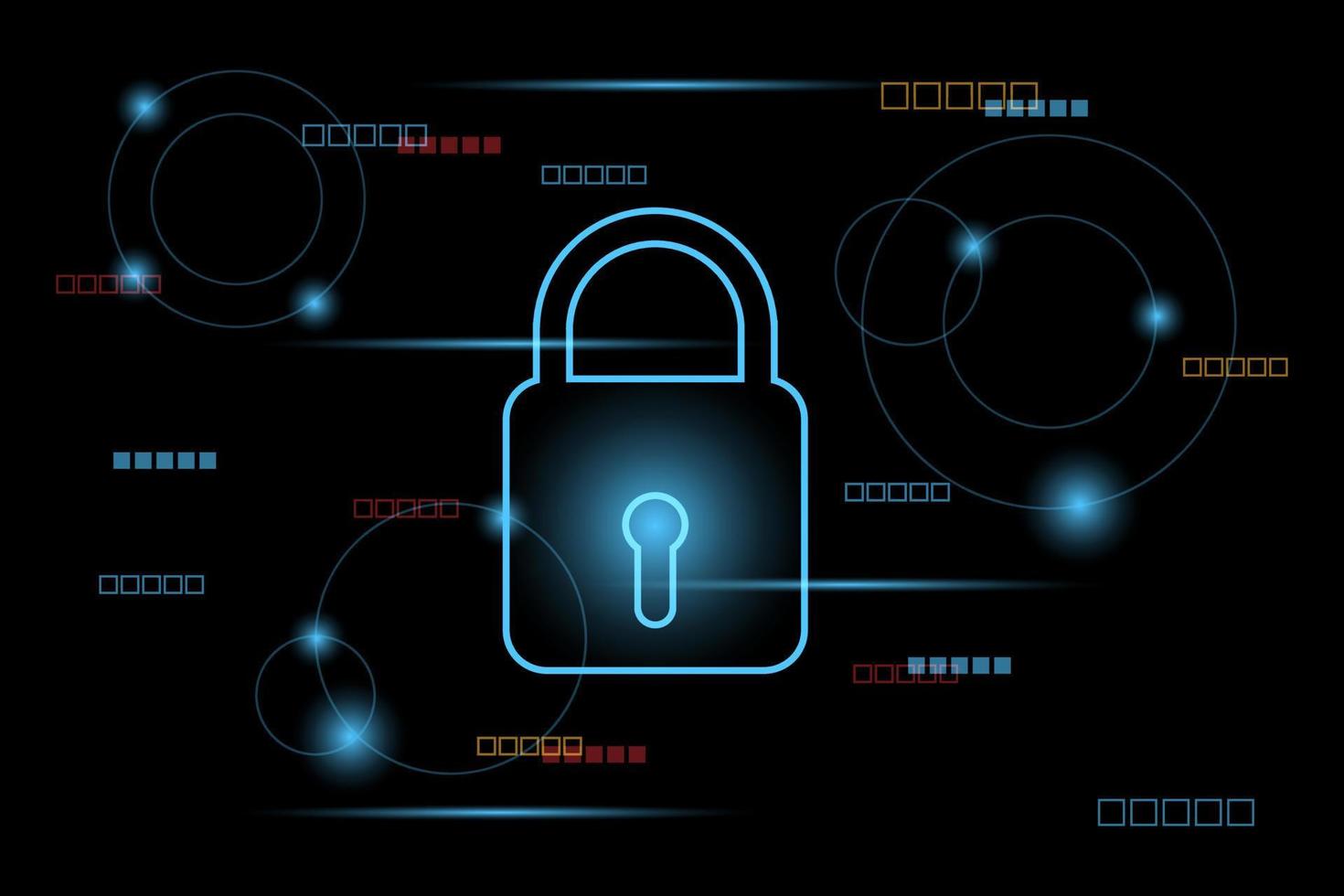 1470x980 Cyber security concept. Locks on technology and dark background. Hacker protection and viruses on the Internet