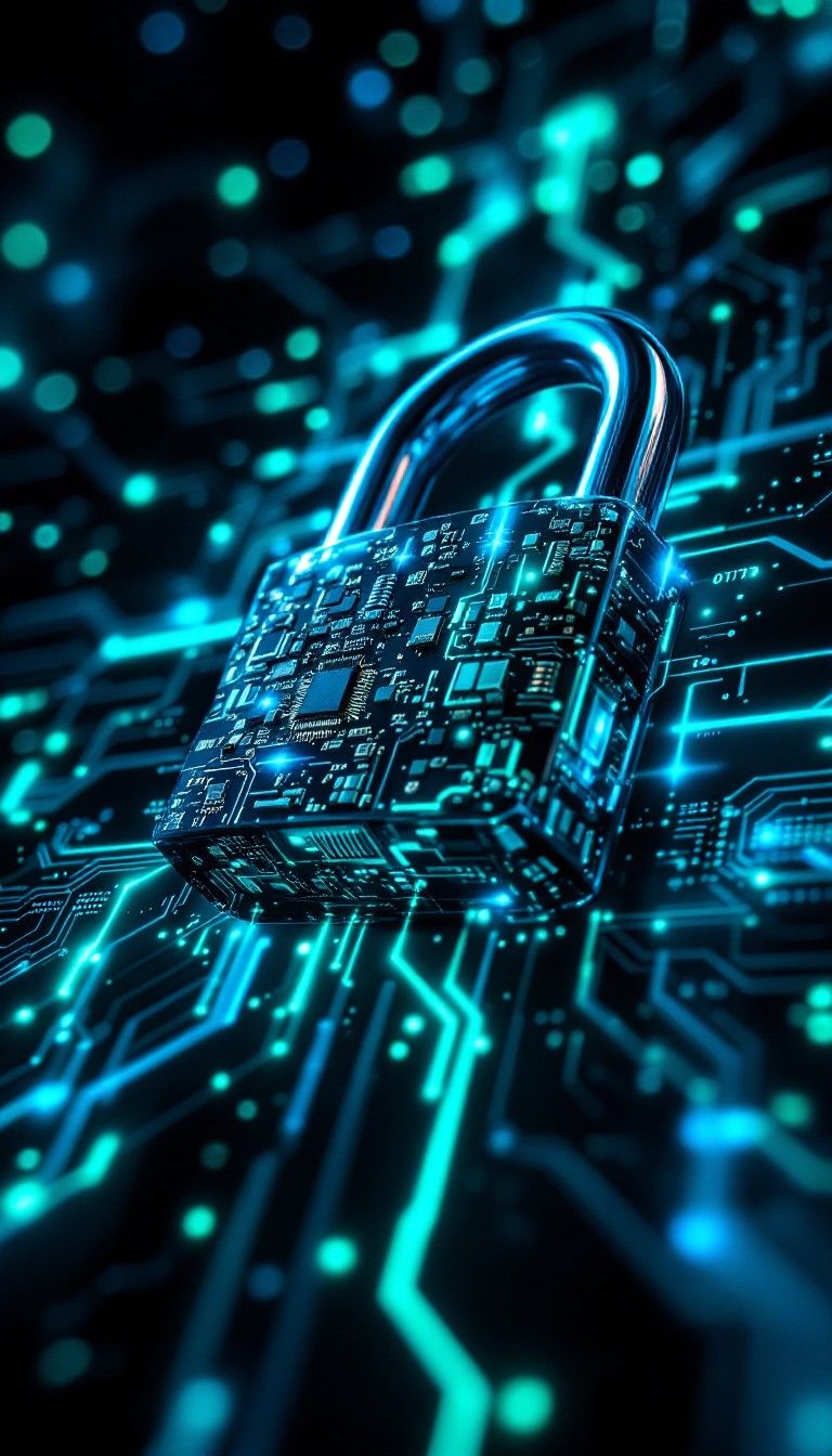 768x1344 Free Digital Security Lock Image, Padlock, Digital