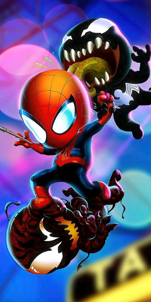 640x1280 VENOM Y CARNAGE VS SPIDERMAN