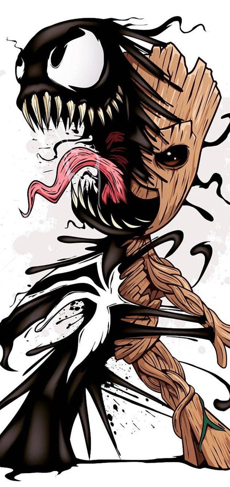 800x1689 Groot venom, groot, venom, HD phone wallpaper