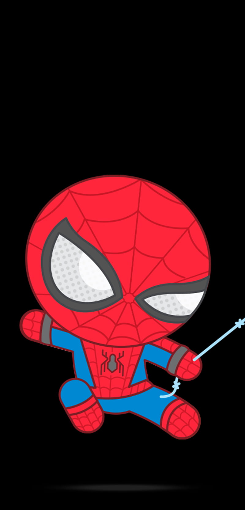 800x1664 Spiderman Cartoon, amoled, baby, baby spiderman, black, cute, iphone, marvel, HD phone wallpaper