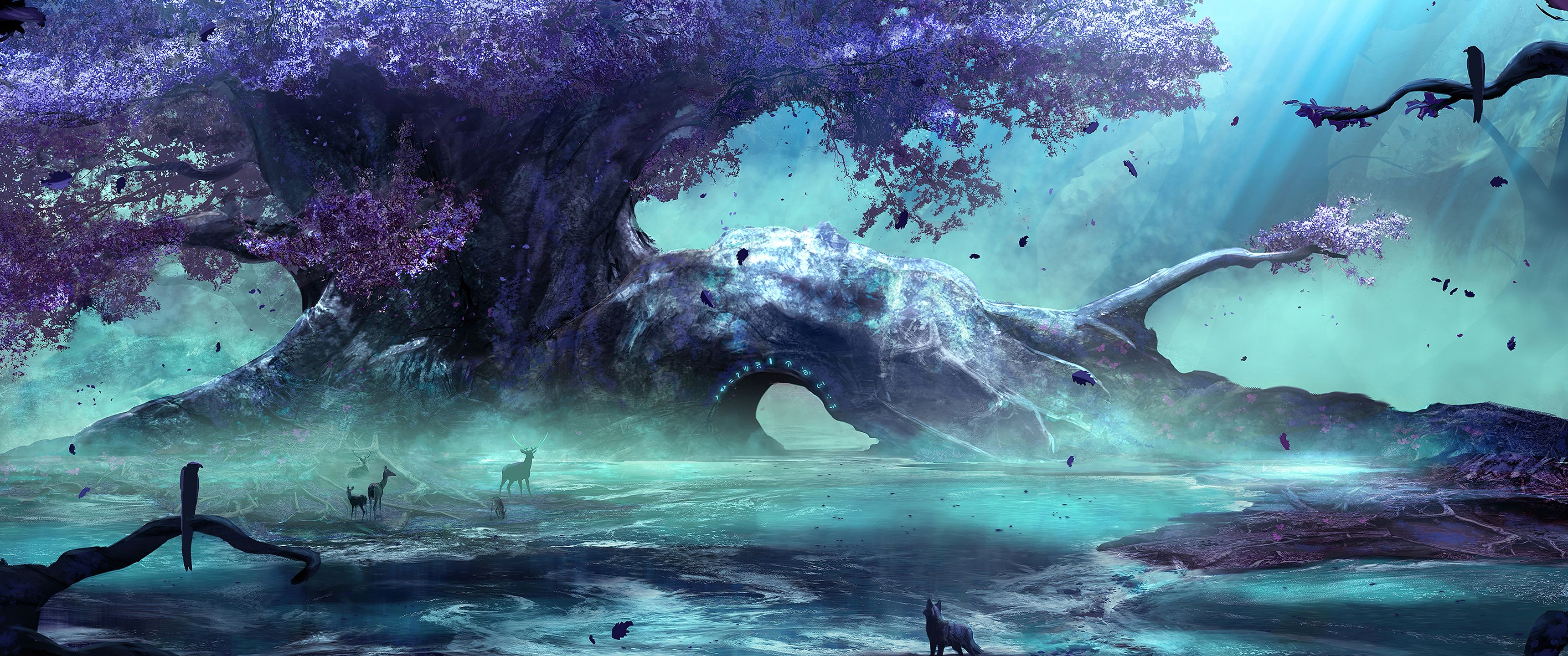 3440x1440 Fantasy Art Creatures Forest 4k UltraWide Quad HD 1440P , HD 4k Wallpaper, Image, Background, Photos and Picture