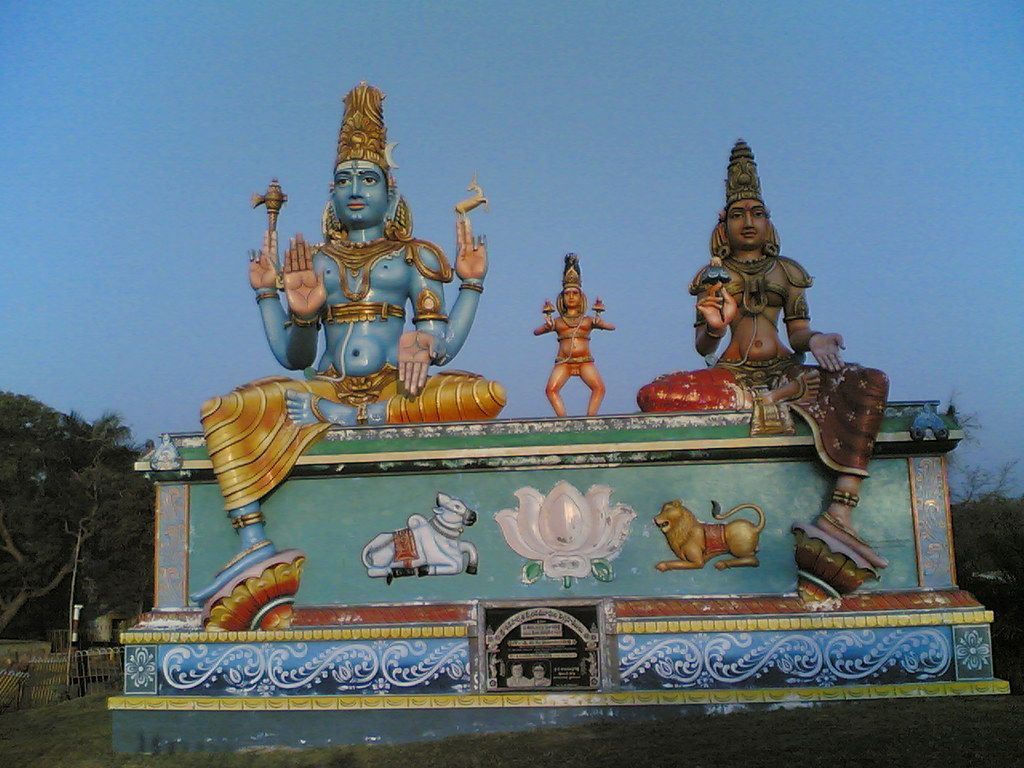 1024x768 Srisailam 01. Idols of the parents of the worldShiva and P