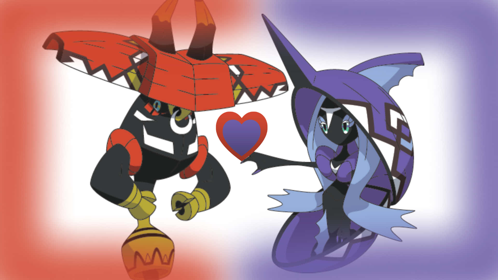 1920x1080 Download Caption: Tantalizing Guardian Tapu Bulu With Tapu Fini Wallpaper