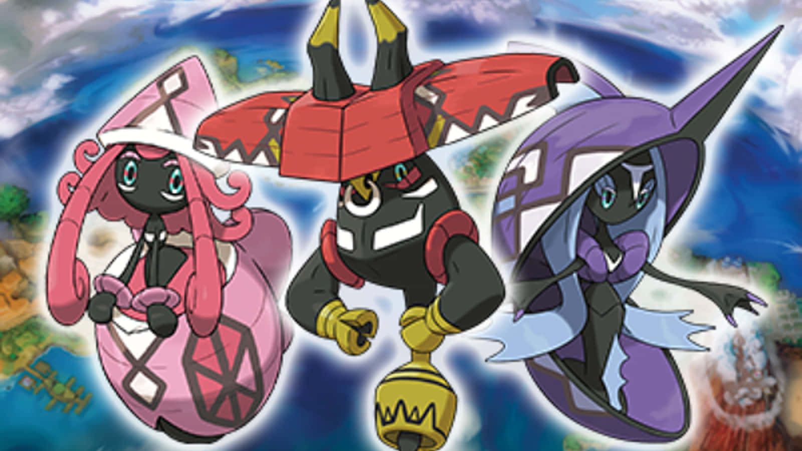 1600x900 Download Tapu Bulu Tapu Lele Tapu Fini Wallpaper