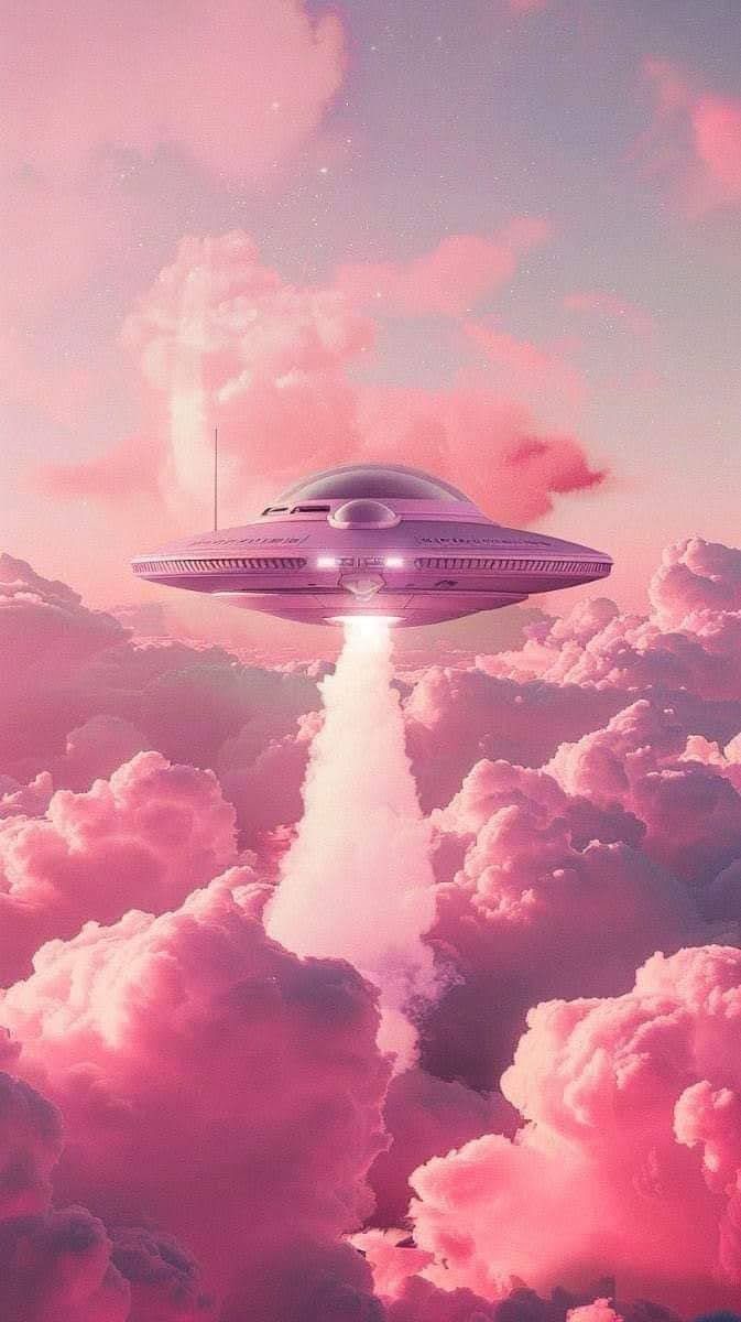 673x1200 Pink Space // Pink Skies // Wallpaper. Creative wallpaper ideas, Futuristic sky art, Pink aesthetic ufo
