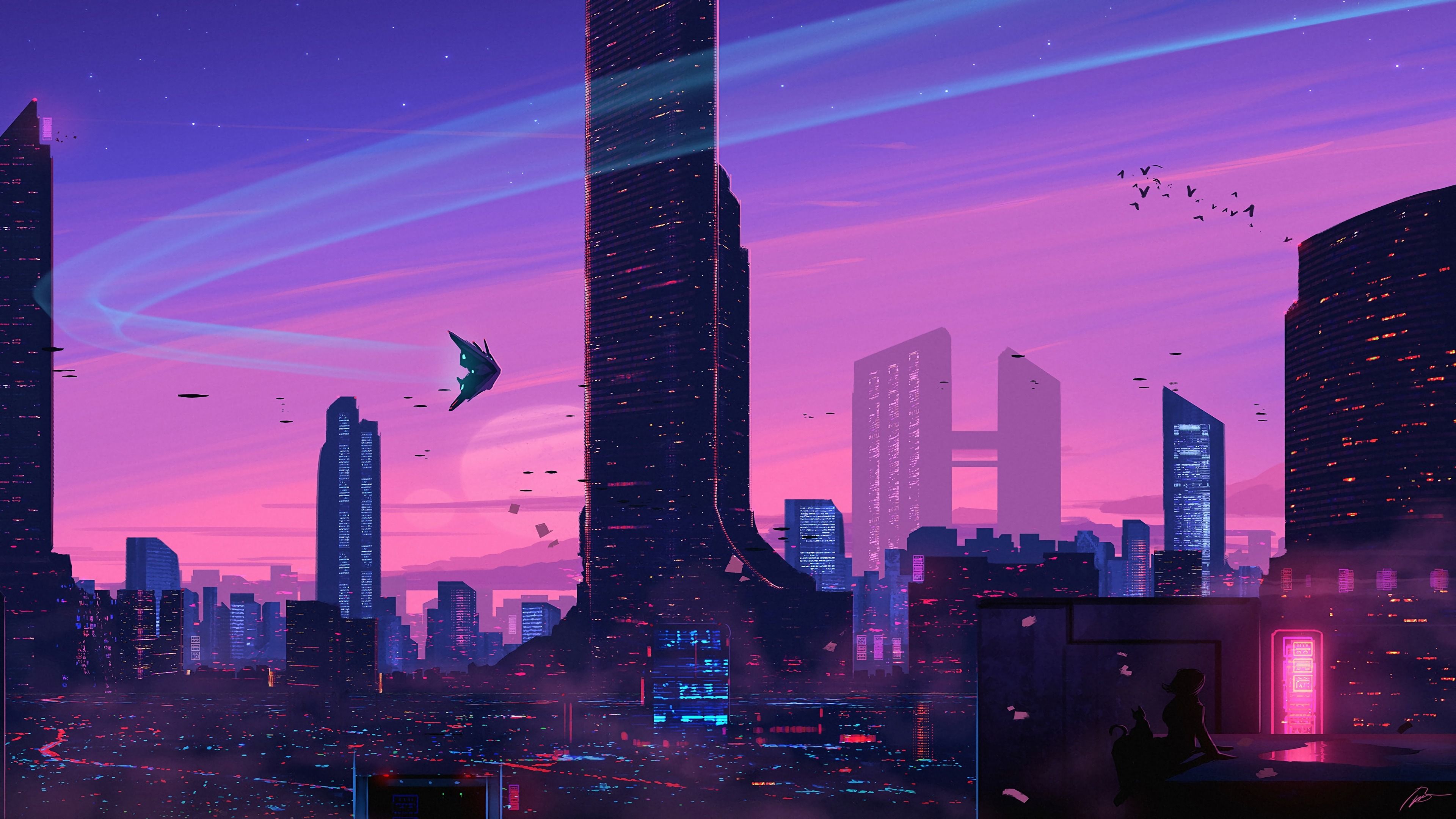 3840x2160 Futuristic City
