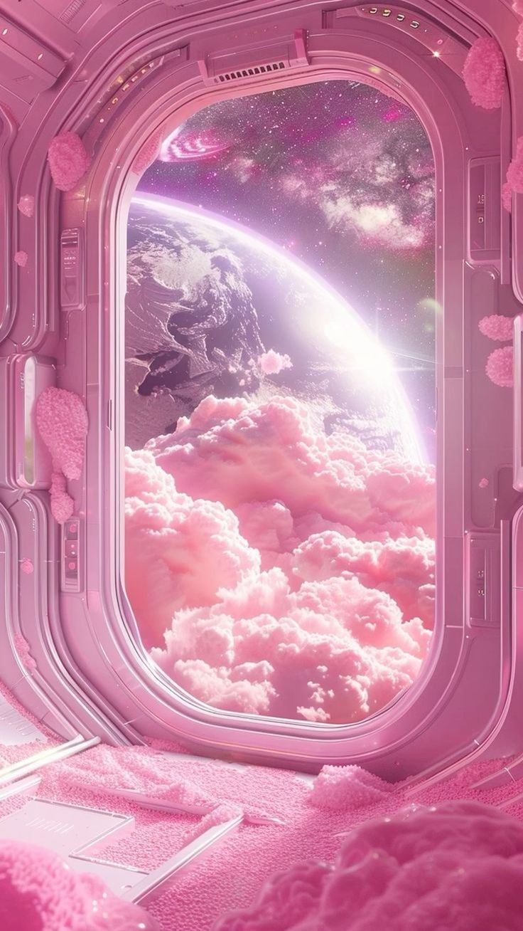 736x1308 Dreamy Pink Clouds Phone Wallpaper. Futuristic home decor inspiration, Futuristic pink aesthetic, Pink space window view