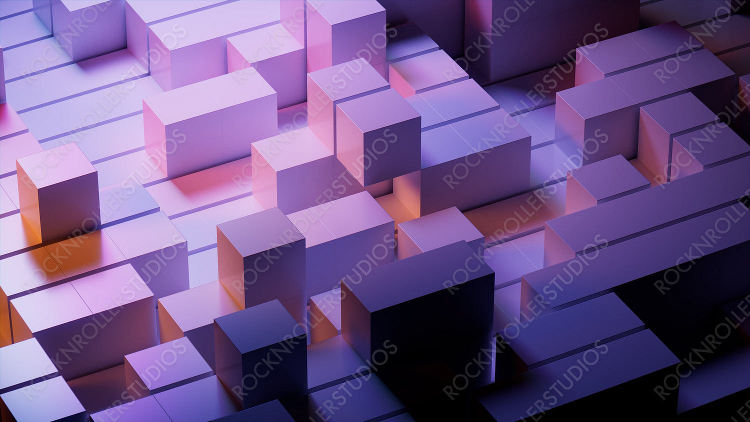 1500x844 Futuristic Tech Wallpaper with Precisely Arranged Glossy Blocks. Viole