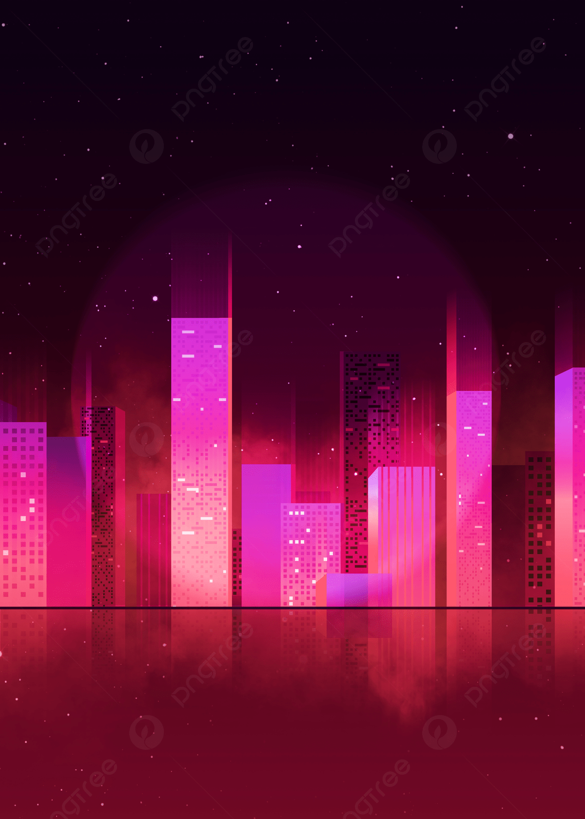 1200x1680 Pink Abstract Light And Shadow Neon City Background Wallpaper Image For Free Download