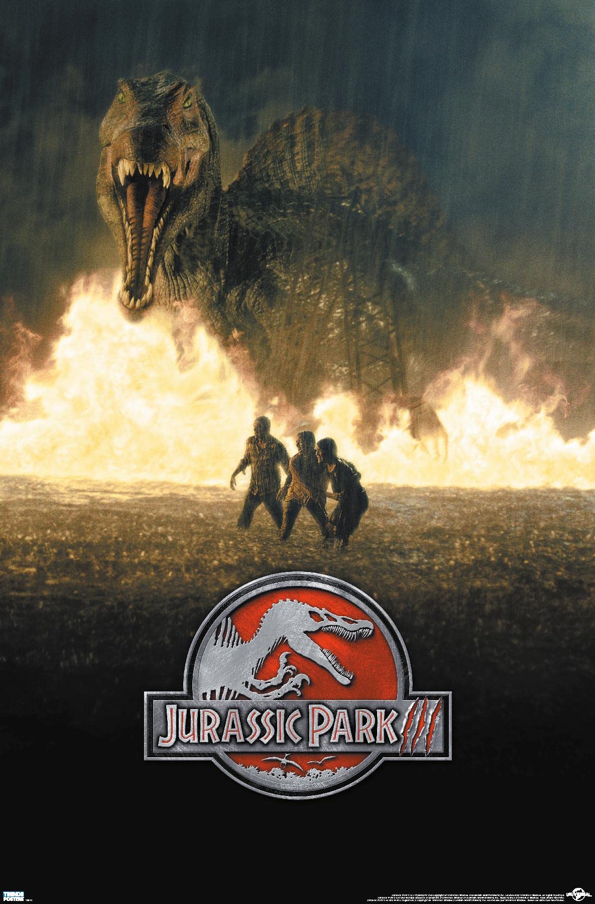 1185x1800 Trends International Jurassic Park 3 Wall Poster, 14.725 x 22. Premium Unframed Version: Posters & Prints