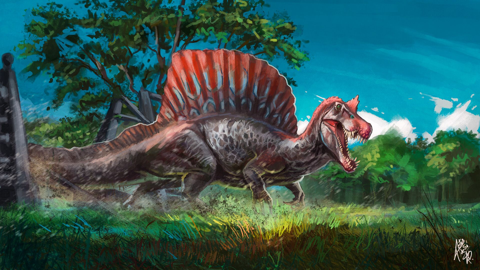 1920x1080 Accurate Spinosaurus in Jurassic Park 3