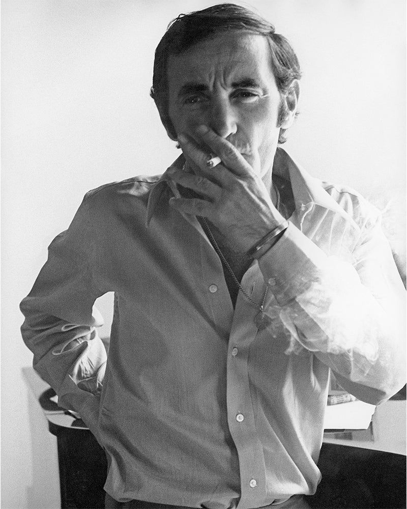 800x1000 Charles Aznavour smoking a cigarette