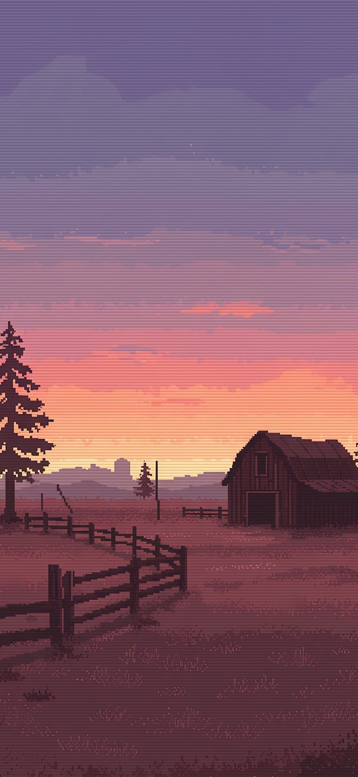 738x1600 Best Atmospheric Pixel Art Desert Wallpaper for iPhone
