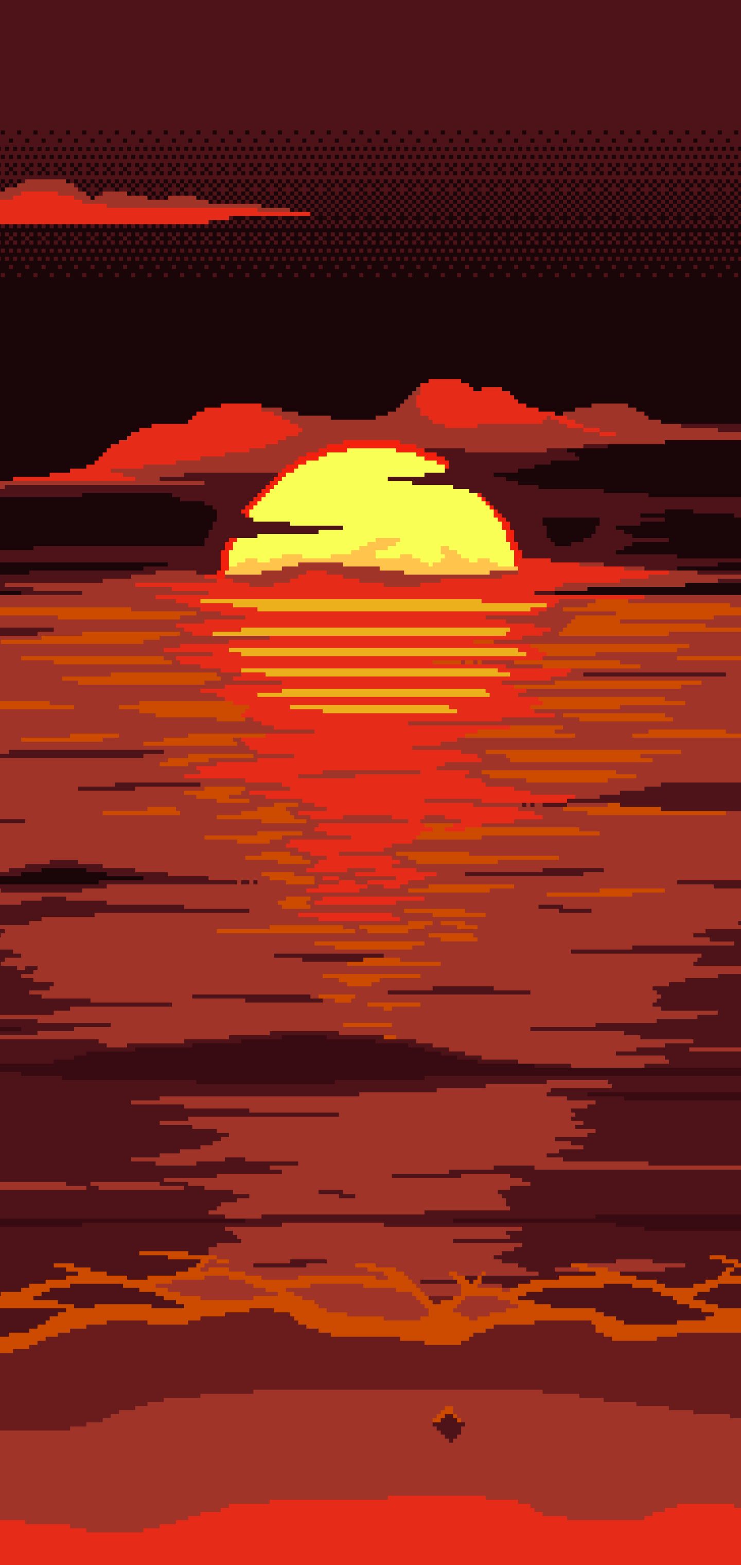 1440x3040 Phone wallpaper: Pixel Art, Artistic, Sun 1356269